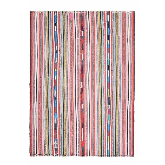 1970s Vintage Turkish Oushak Handmade Wool Cotton Pink Area Rug 157x219