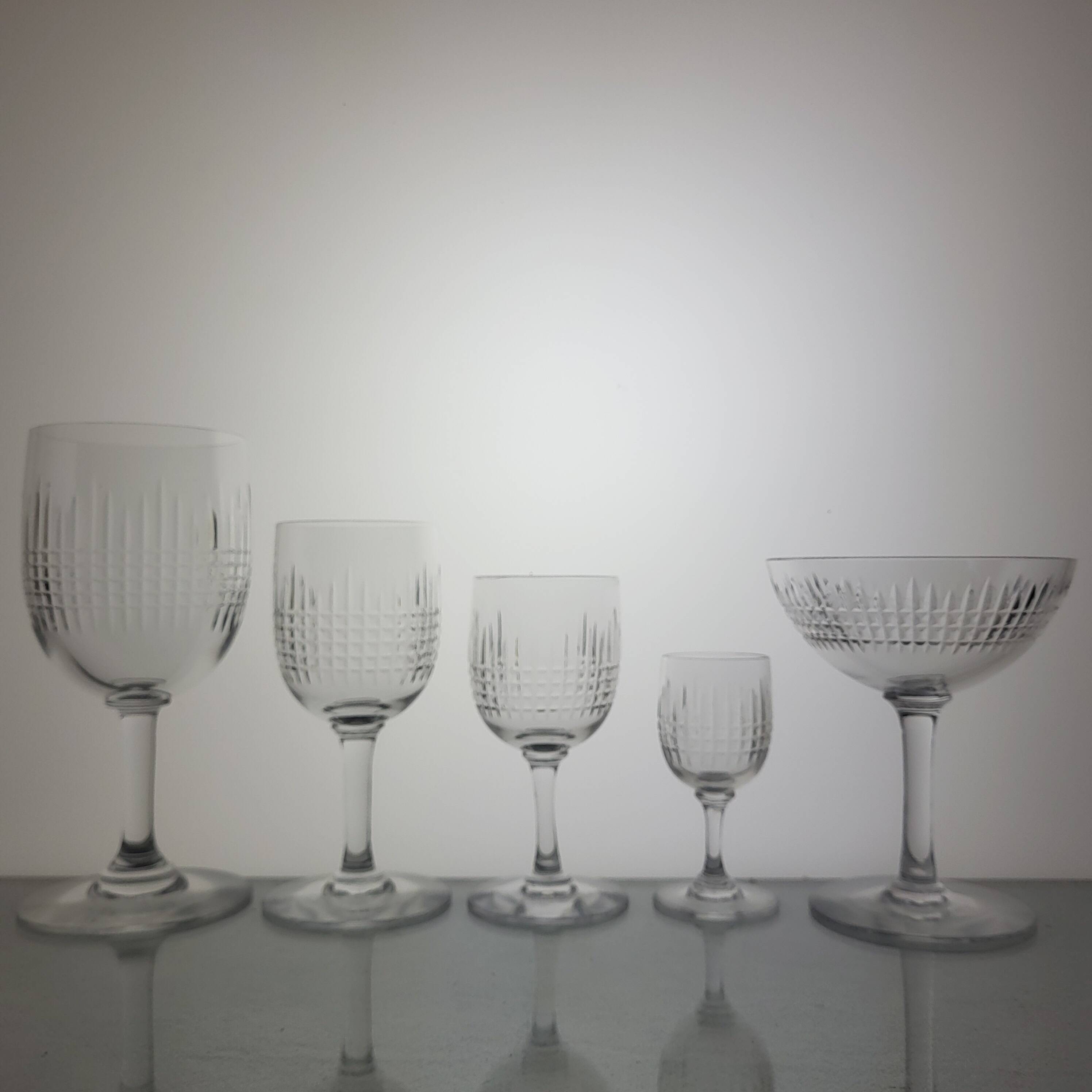 30-piece Baccarat crystal glassware set, Nancy model
