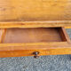 Solid oak farmhouse table, two drawers, vintage, early twentieth century.