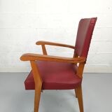 Vintage red bridge chair