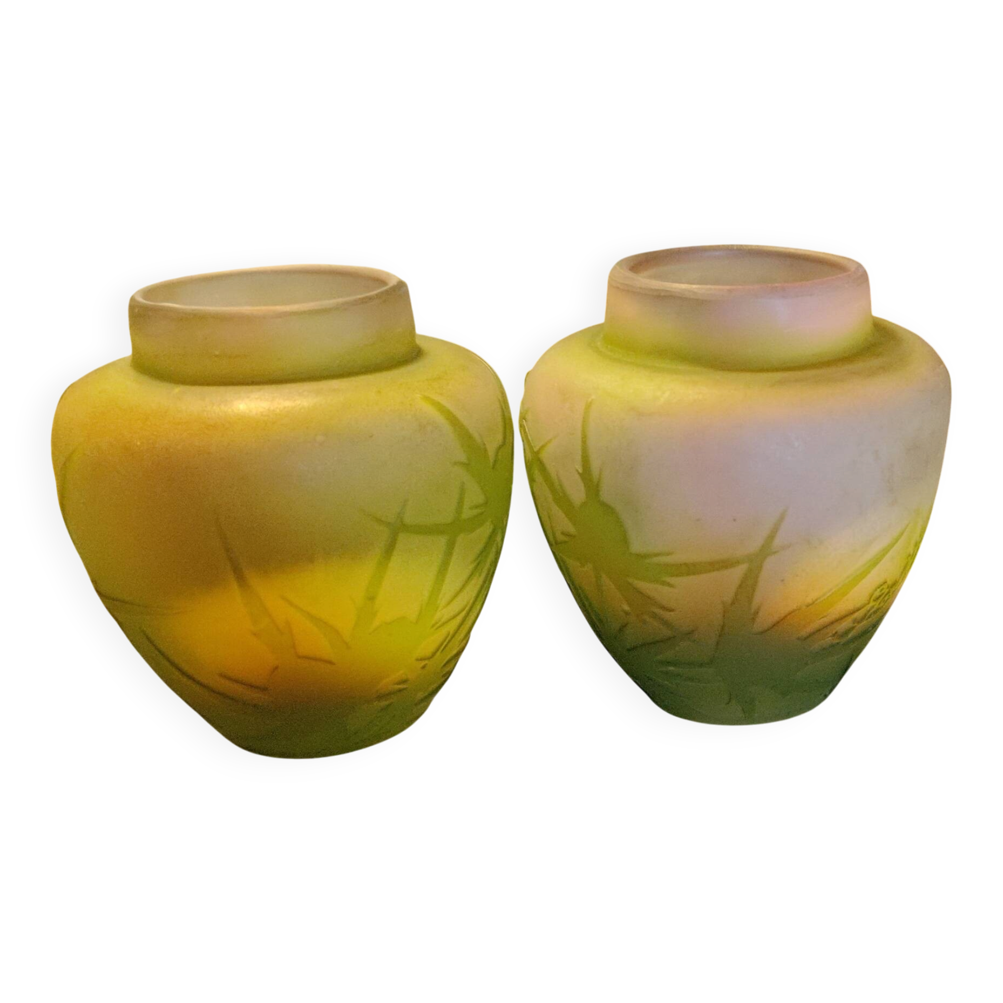 Paire de vases Gallé Art nouveau