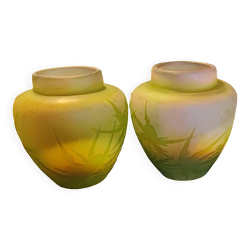 Paire de vases Gallé Art nouveau