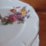 Présentoir à Gateaux - Serviteur 2 étages -  Porcelaine décor Floral