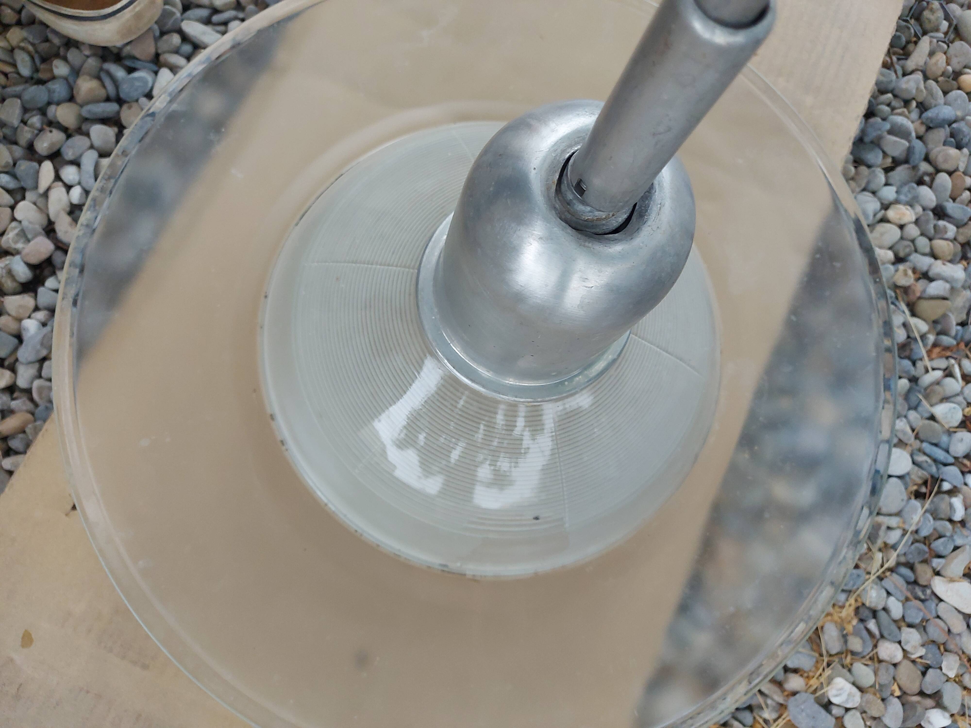 Holophane art deco glass pendant light