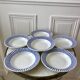 Lot of 6 hollow plates digoin sarreguemines model "monique" 30s