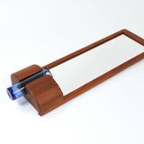 Danish wall mirror by Jacob Hermann & Per Lütken and Holmegaard glass vase, 1960s.