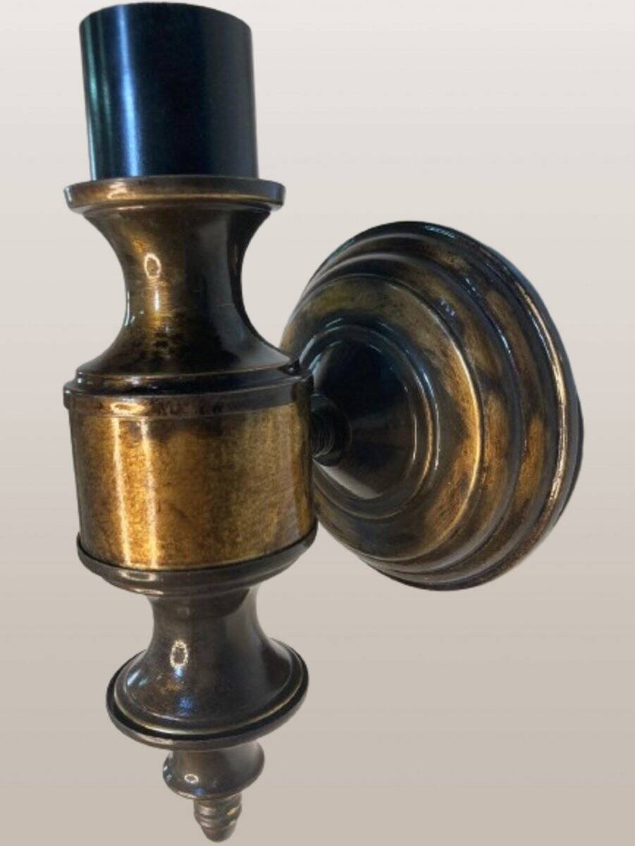 Lámpara de pared vintage de latón dorado, años 60