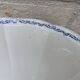 Vintage large salad bowl Gien Rouen model blue arabesques 30x14cm