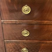 Empire chest of drawers, early 19th century period in mahogany veneer