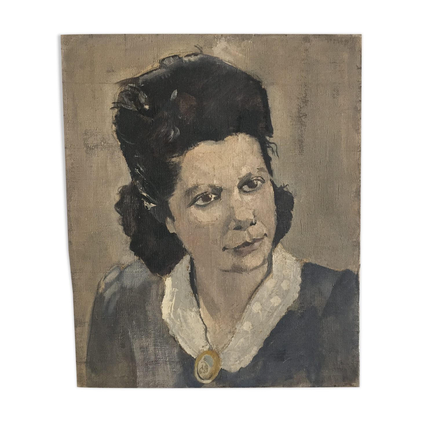 Oil on canvas: "Woman of the 40s"