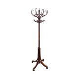 Art Deco Standing Coat Rack Thonet Style, 1920/30s