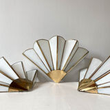 Glass paste fan wall lamp