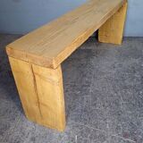 Bench 120 cm patinated solid wood