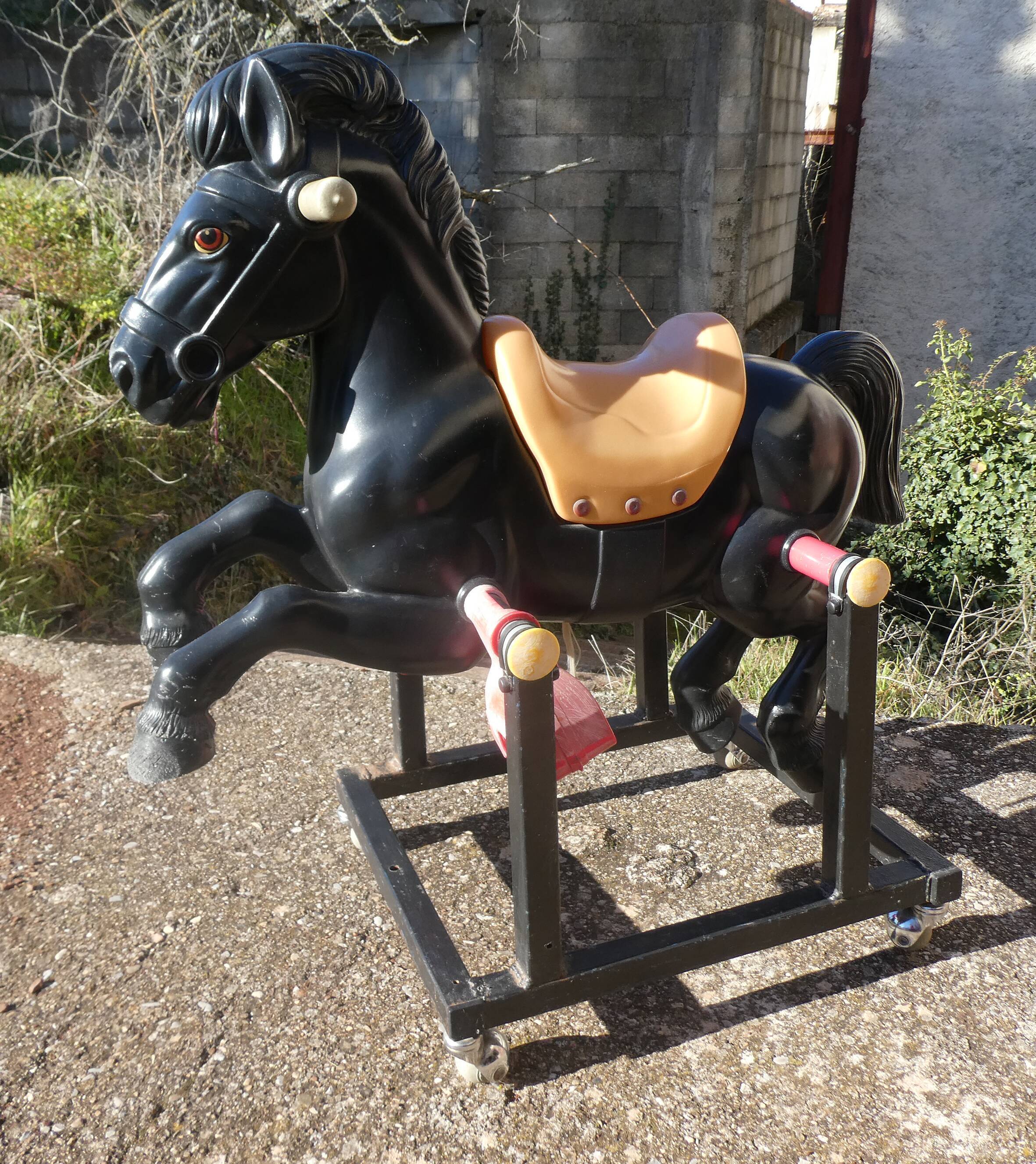 Vintage carousel riding horse