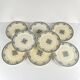 Set of 8 dessert plates in ironstone "Amiral", Creil & Montereau, green-blue, late 19th century.