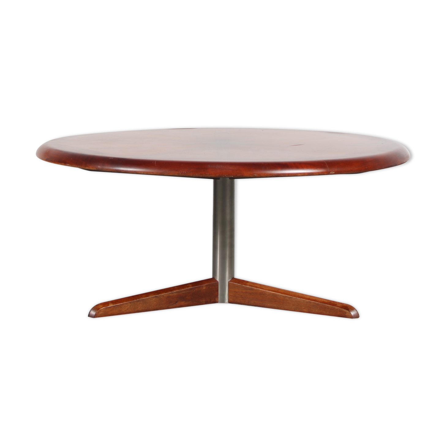 1960s Round wooden coffee table, Netherlands