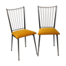 Paire de chaises Colette Gueden retapissées
