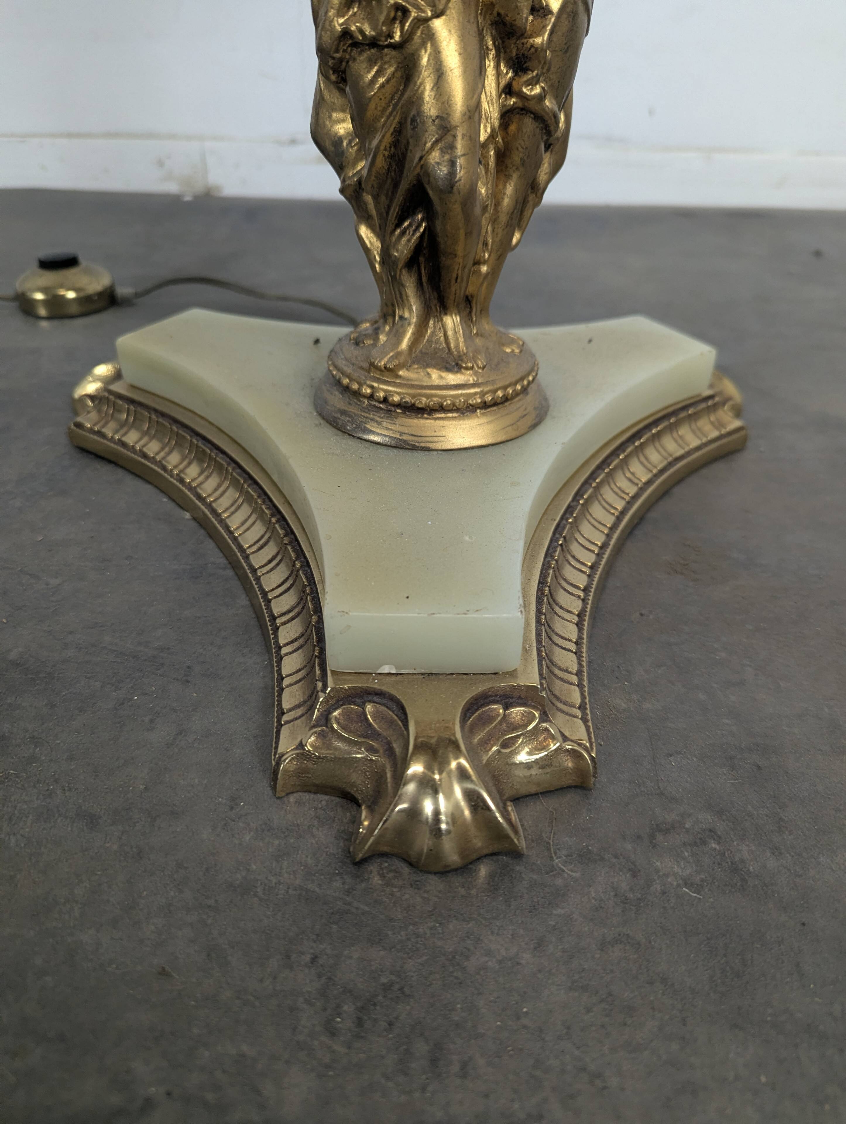 Lampadaire onyx style néo-classique