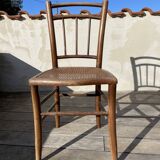 Wooden and cane chair