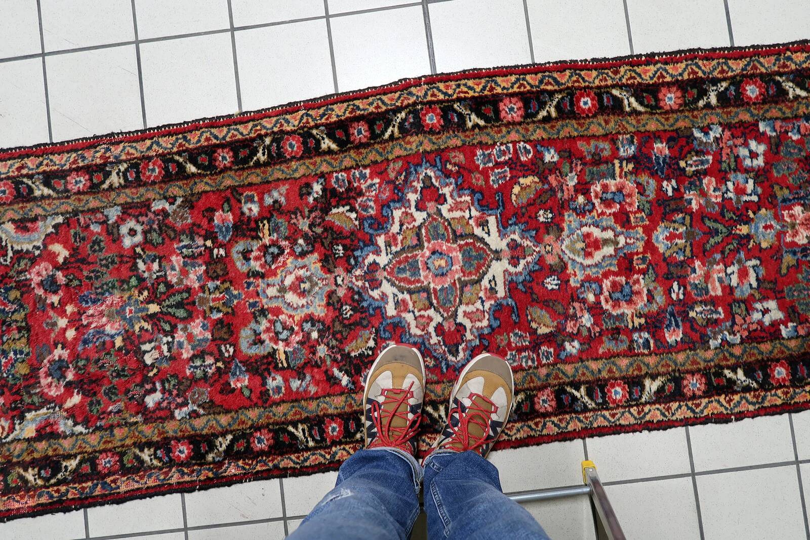 Antique Persian Hamadan runner 75 cm x 315 cm 1920s - 1C1233