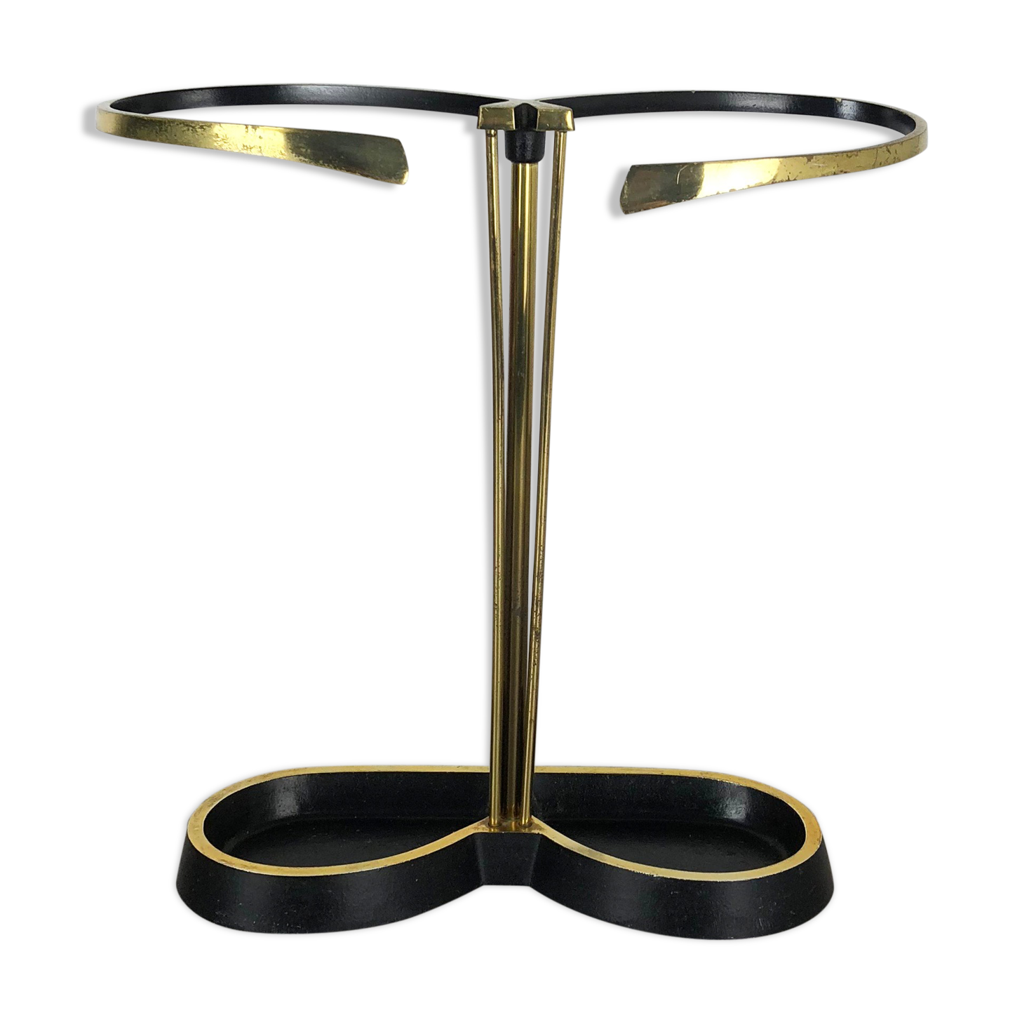 Original Midcentury Metal Brass Umbrella Stand, Germany, 1950s