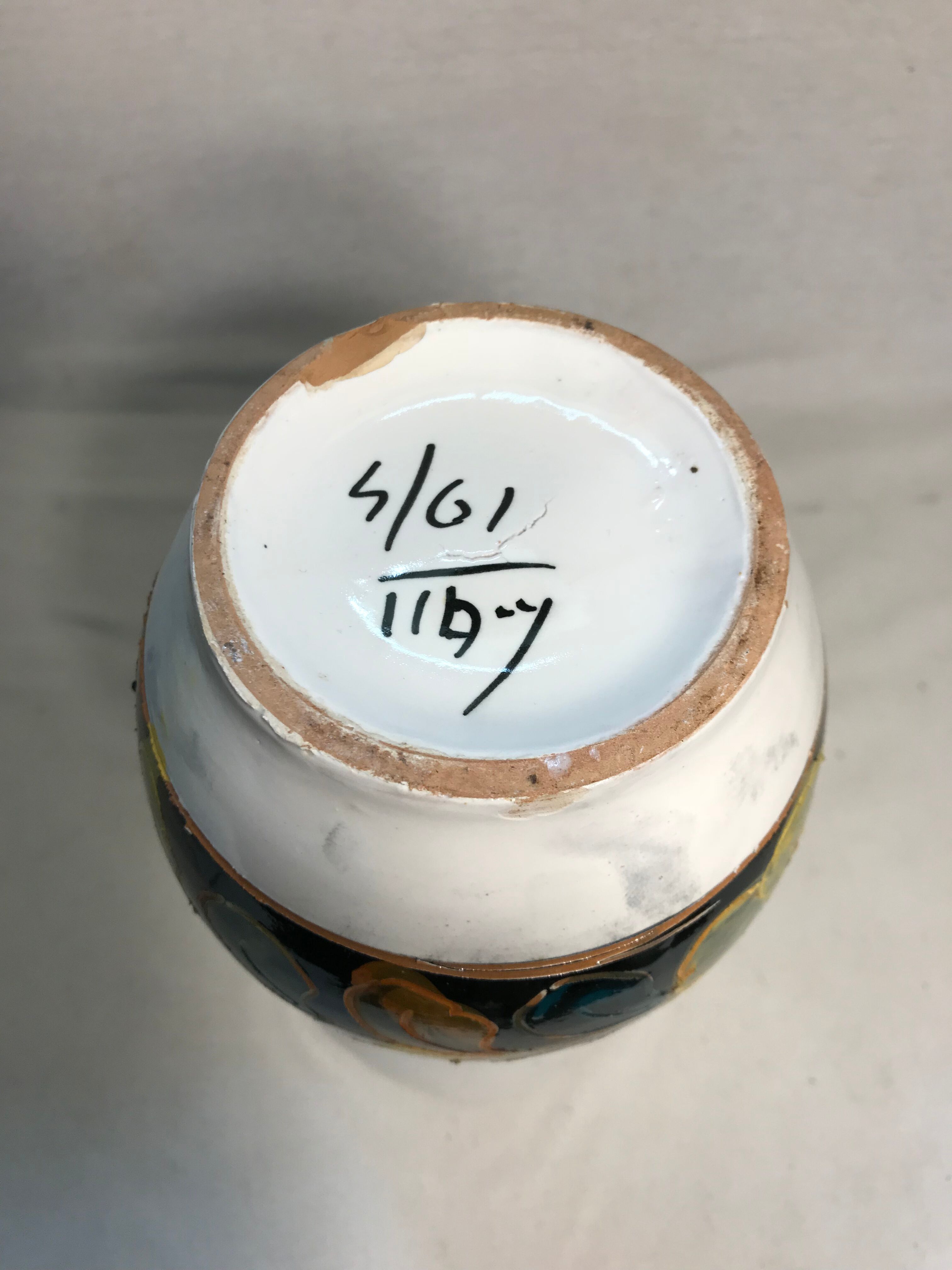 Old glazed ceramic vase