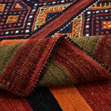 4x4 Square Bohemian Pattern Kilim Area Rug, 128x128Cm