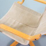 Noboru Nakamura Design Chocolate Brown Padded Leatherette Swivel Chairs 70s