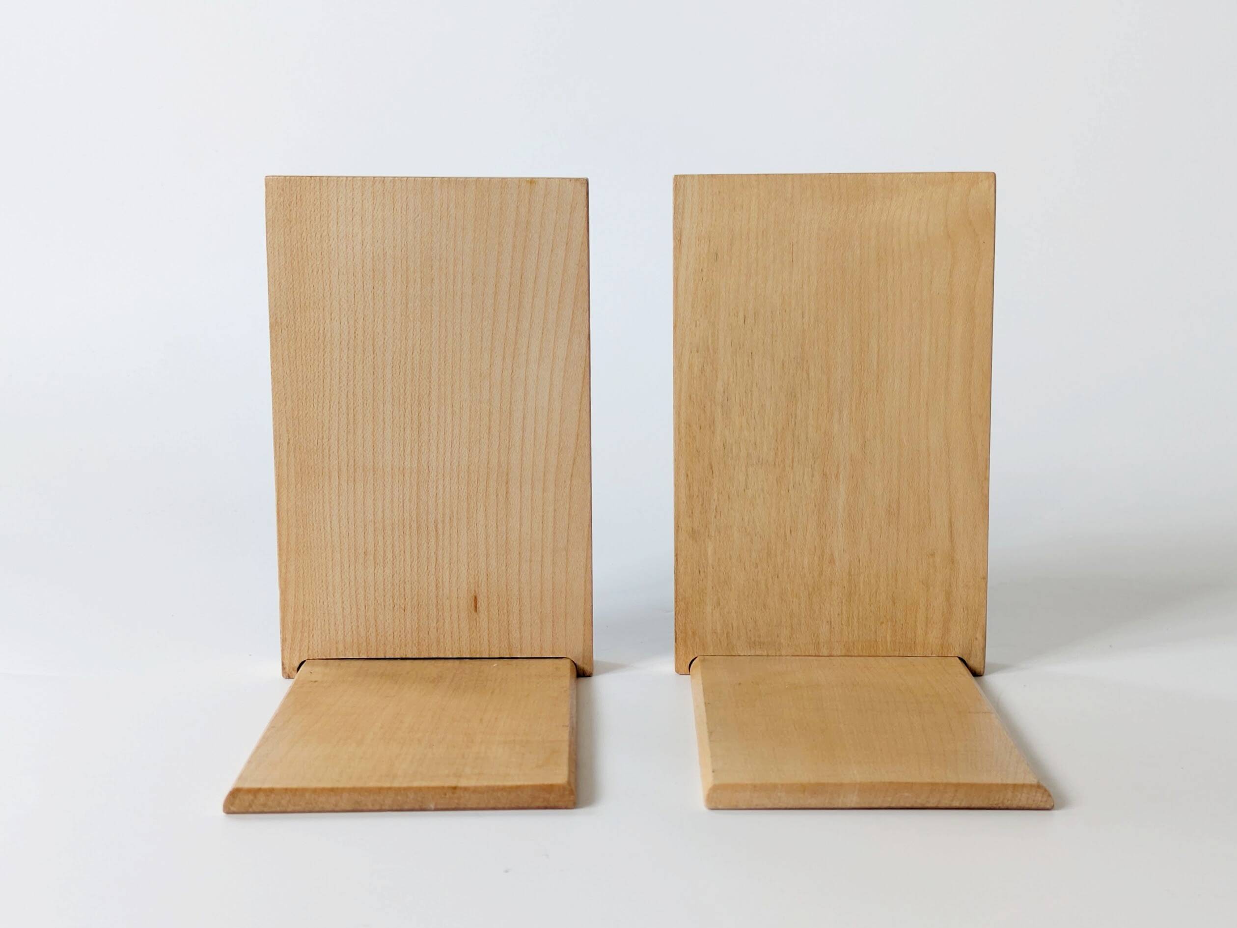 Pair of wooden bookends, Bauhaus style, 1950s