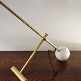 Italian dialog lamp articulated brass and marble style 50's