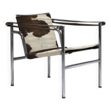 FAUTEUIL EN CUIR LC1, LE CORBUSIER, CASSINA, 1960s
