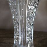 Art Nouveau style vase in chiseled glass with floral decoration