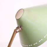 Pinocchio casserole lamp brass and green lacquered steel