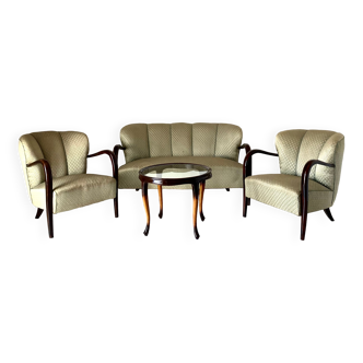 Art deco living room set, Italy 1930s