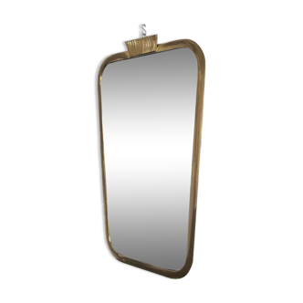Miroir en laiton moderne du milieu du siècle