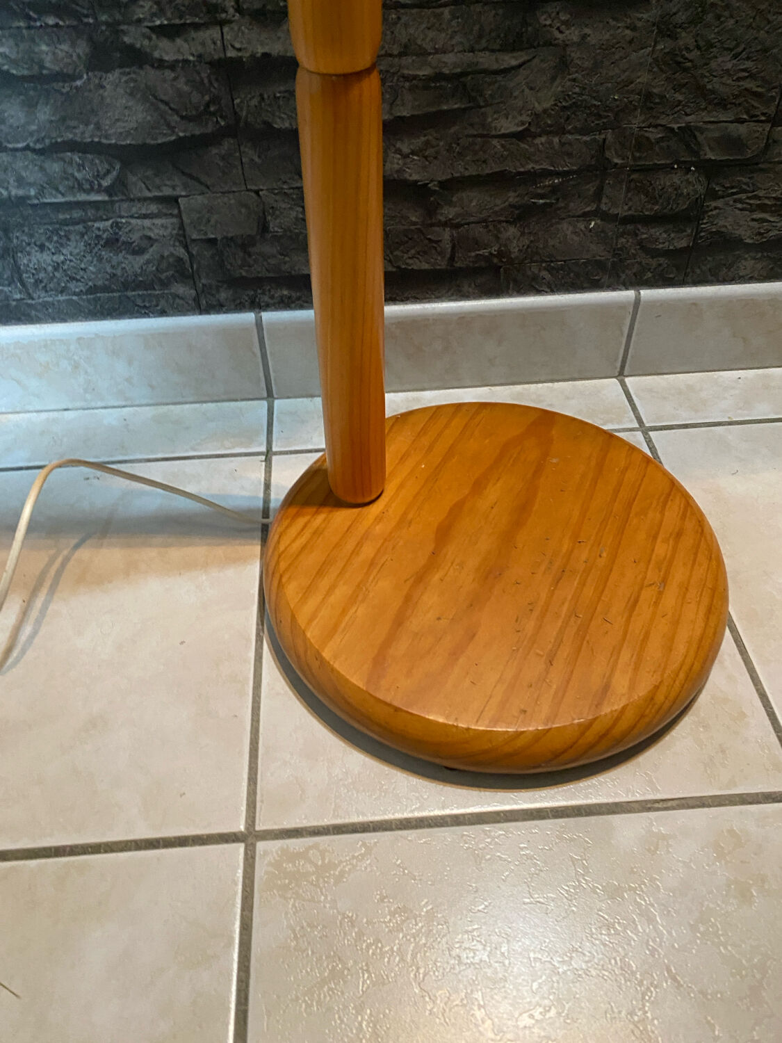 Swedish pine floor lamp by Solbackens Svarveri AB, 1970