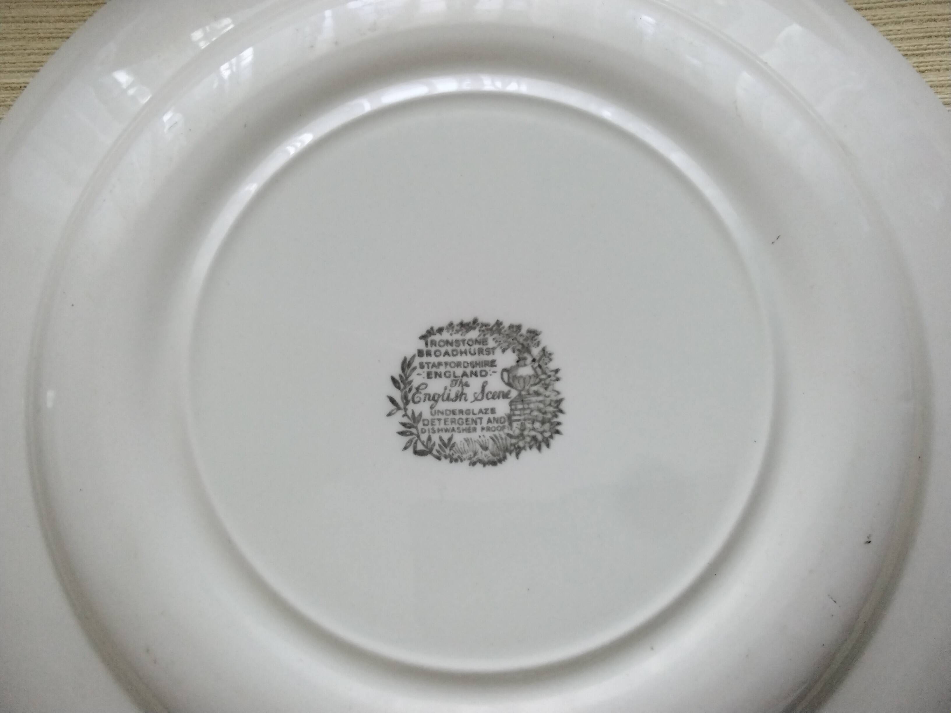6 Broad Hurst Staffordshire English porcelain dinner plates