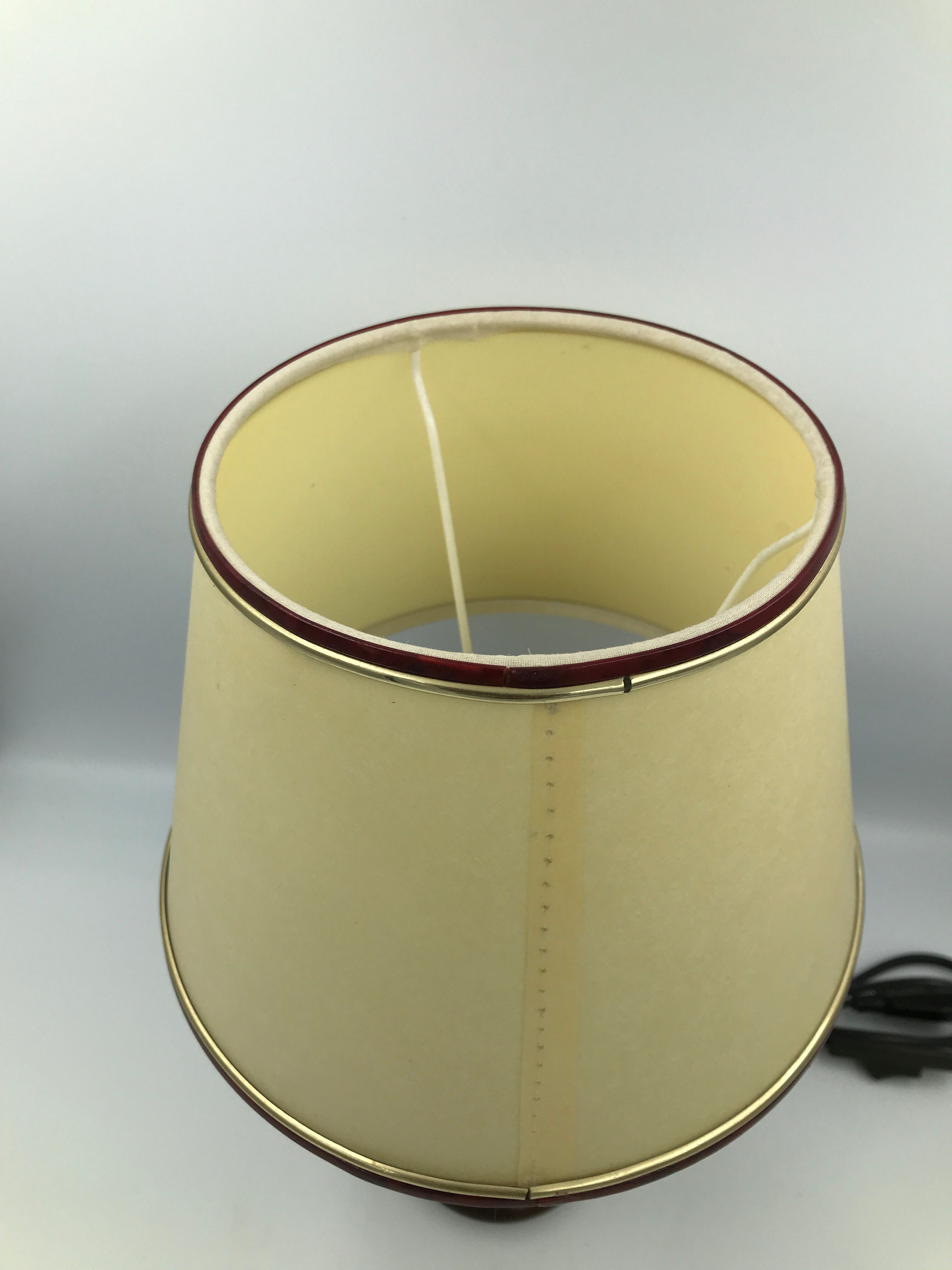 Old ceramic and wood bedside lamp