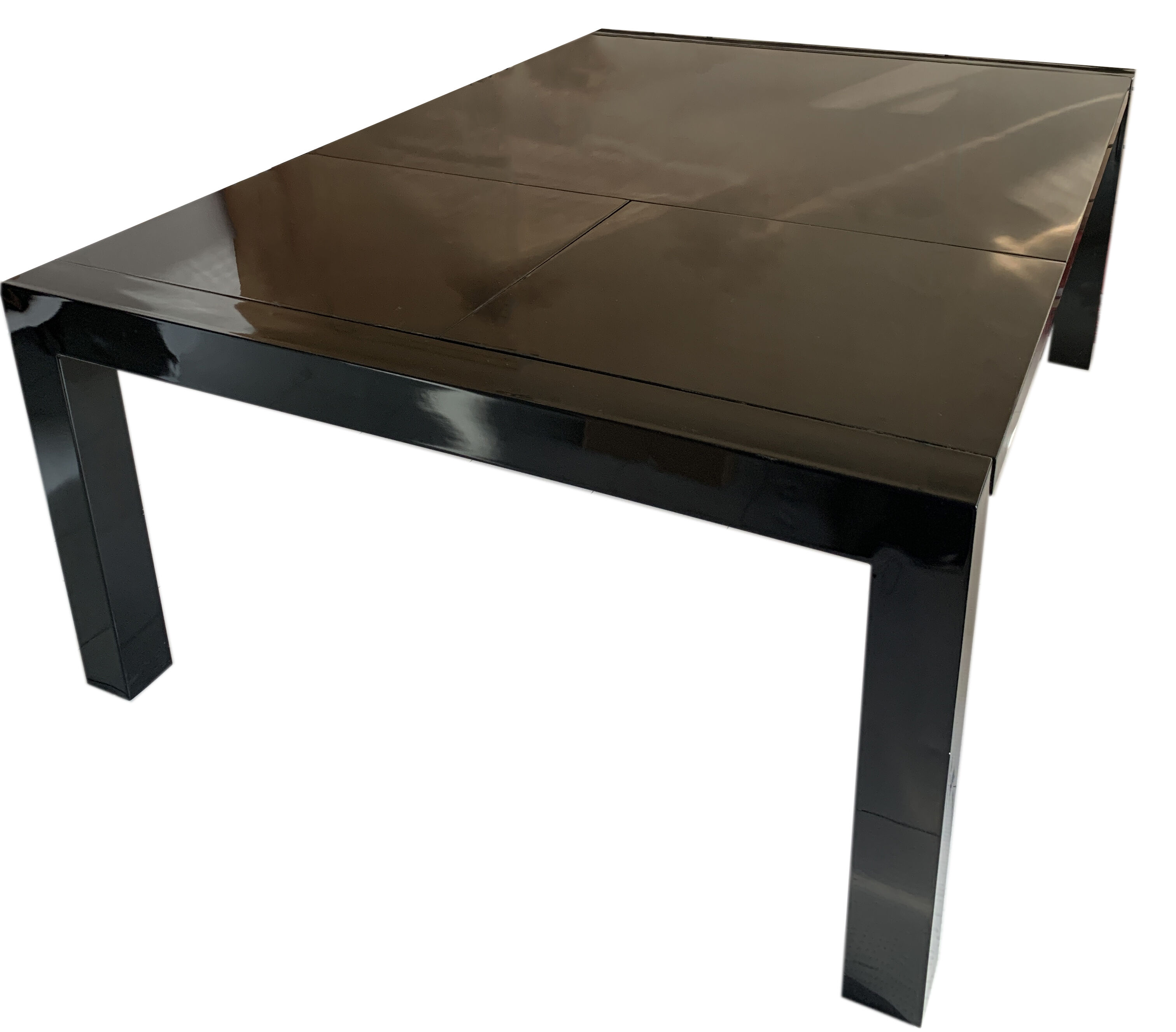 Square dining room table 140x140 cm glossy black - Veliki