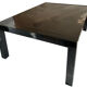 Square dining room table 140x140 cm glossy black - Veliki