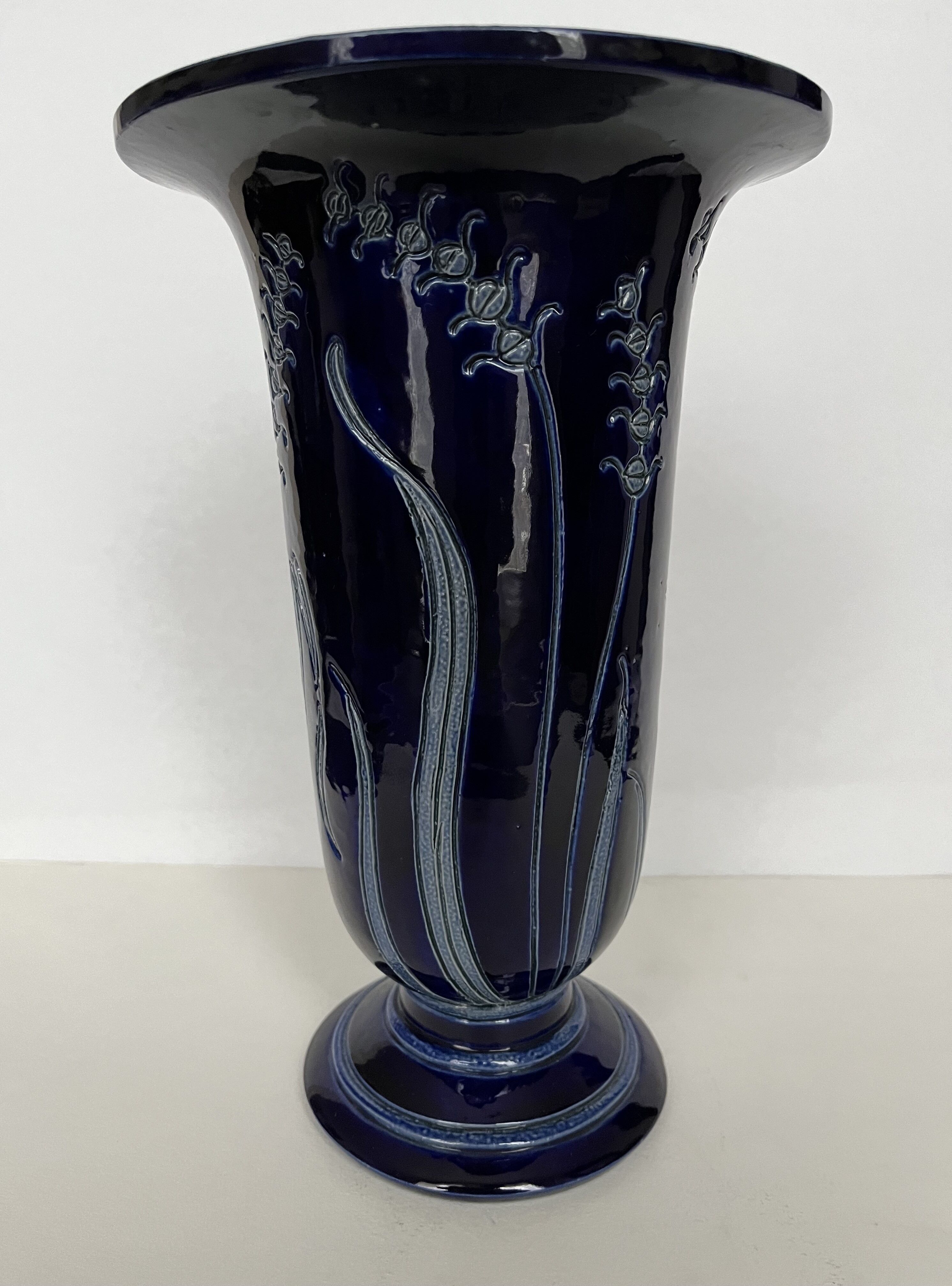 Blue ceramic vase