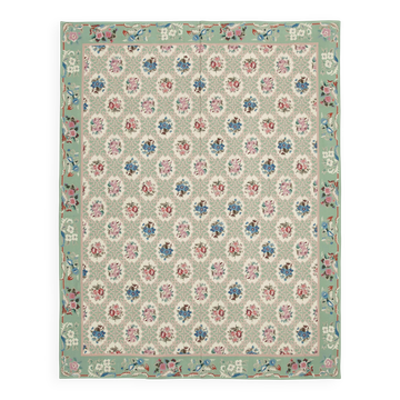 Handmade Vintage Flatweave Needlepoint Kilim 236 cm x 303 cm