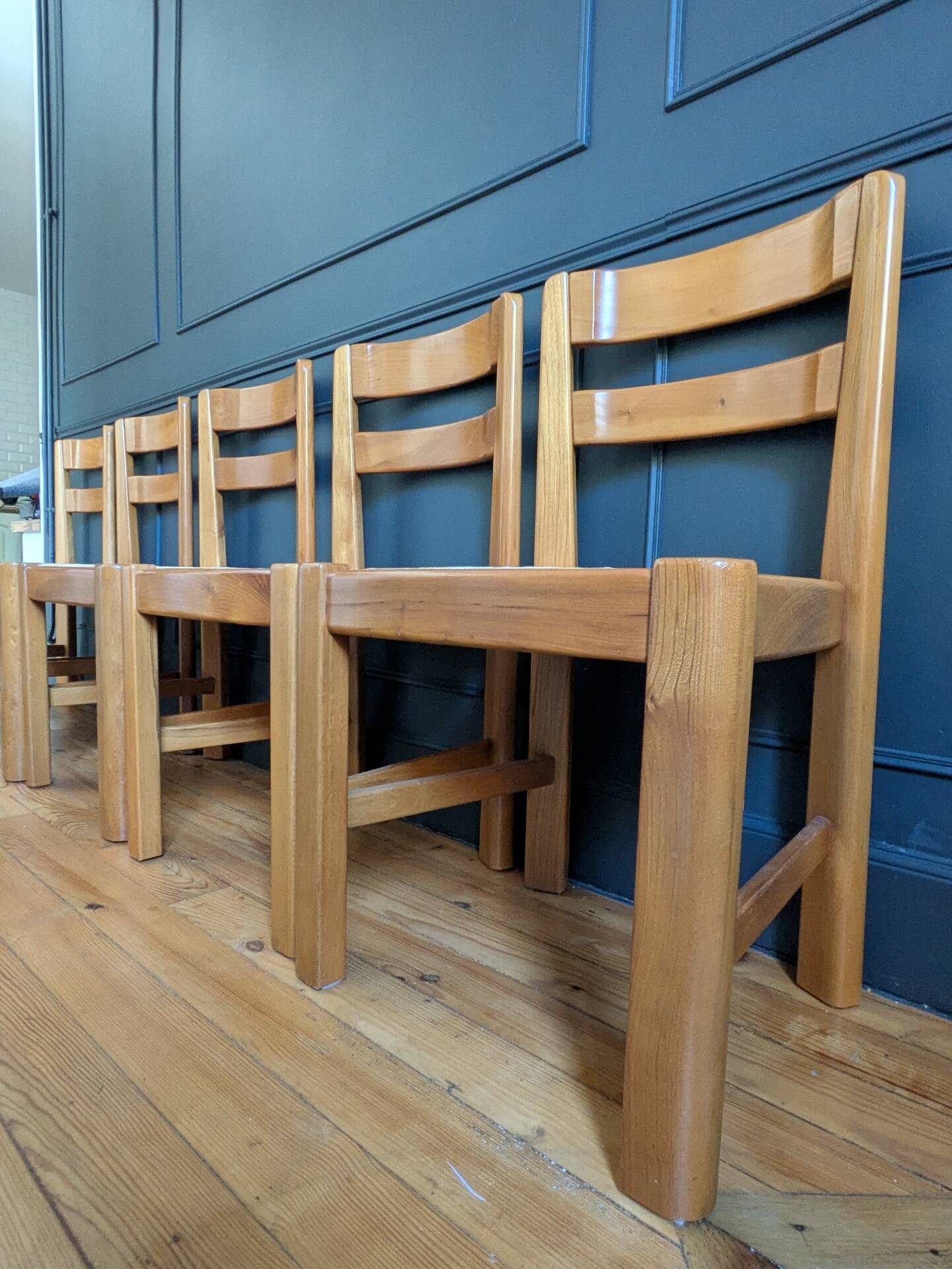 Set of six chairs Maison Regain 1970s/80s