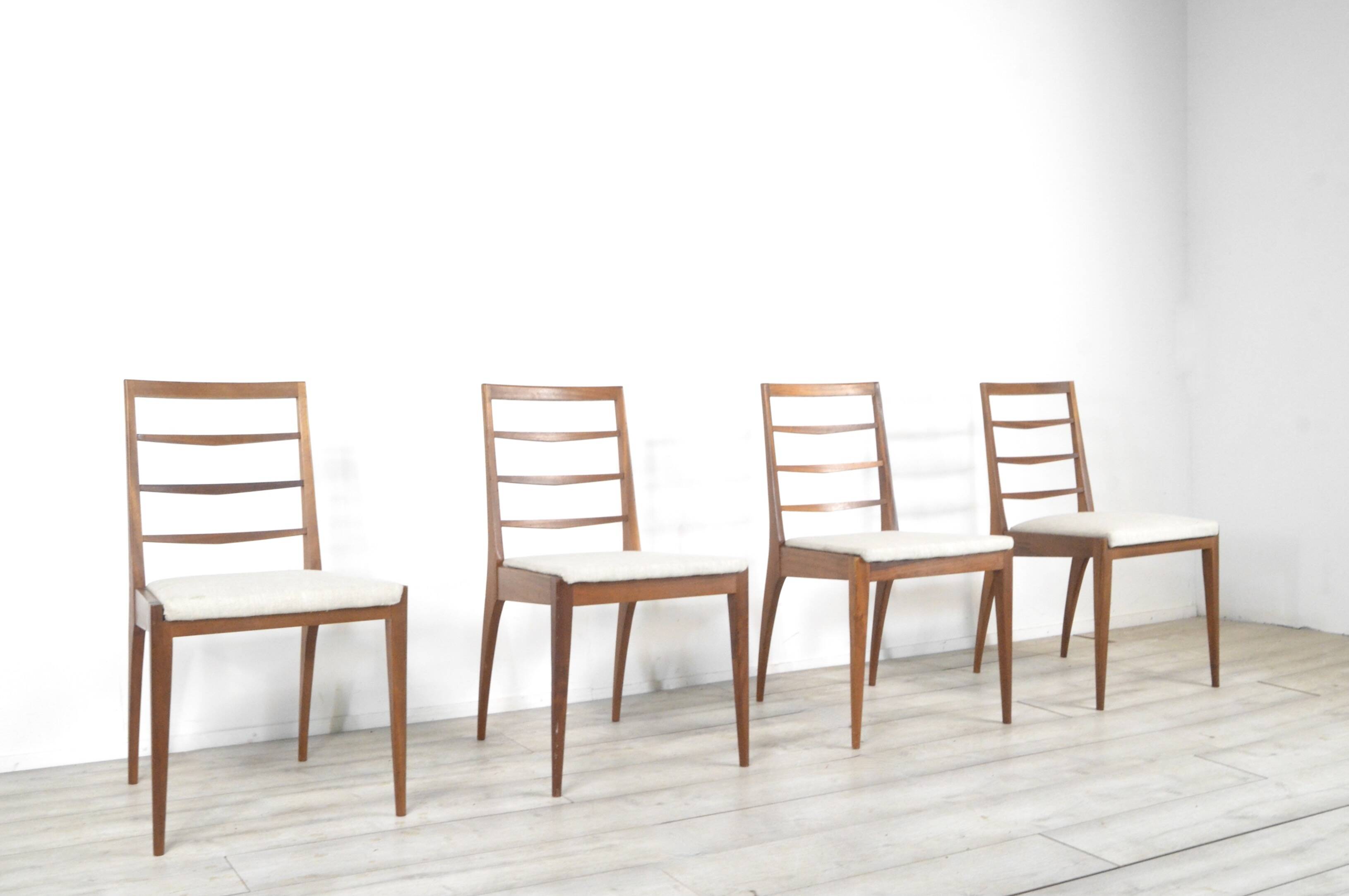 Set Of 4 Midcentury McIntosh Teak Chairs. Vintage Modern / Retro / Danish S