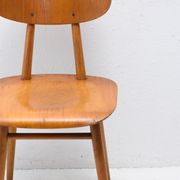 Mid century dining chairs Ton, set of four, 1960