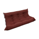 Sofa 3 places "Togo" red leather designed by Michel Ducaroy 1973