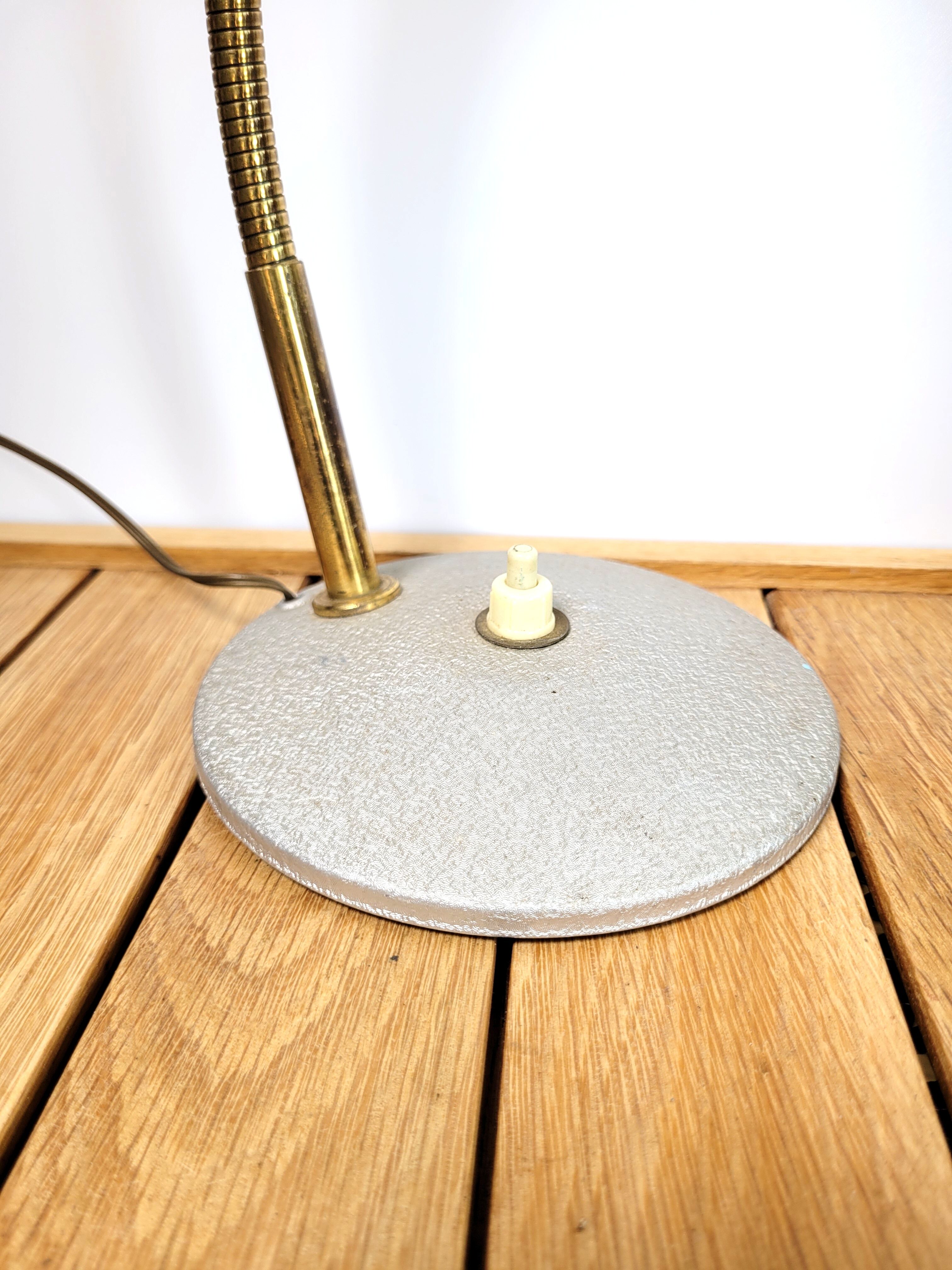 Flexible lamp alu & gold 1970