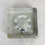 Brutalist glass ashtray from the 70s