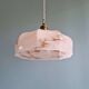 Art Deco pendant light in pink marbled opaline, Scailmont, 1920-30