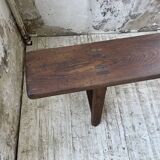 Pair of benches in walnut and solid oak 230 cm
